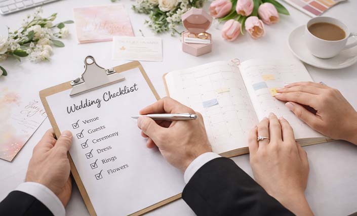چک‌لیست برنامه‌ریزی عروسی
