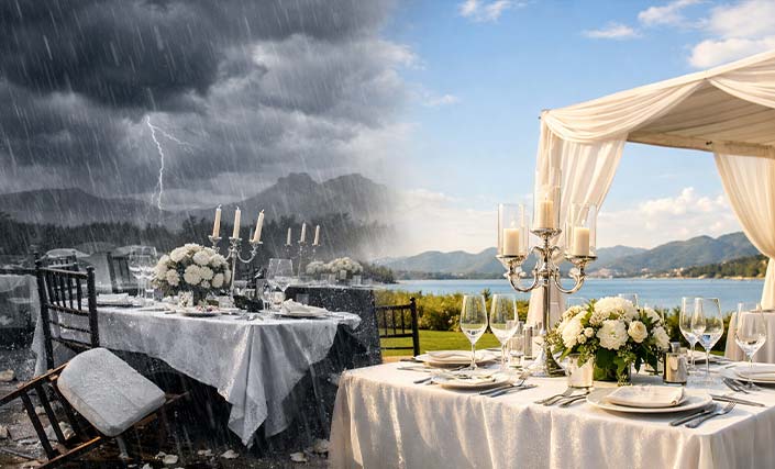 تأثیر آب و هوا بر خدمات تشریفات